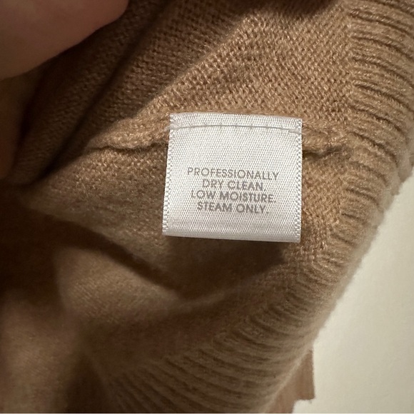 Charter Club Cashmere Shawl Collar Pullover Tan Sweater Size Small - Picture 6 of 7